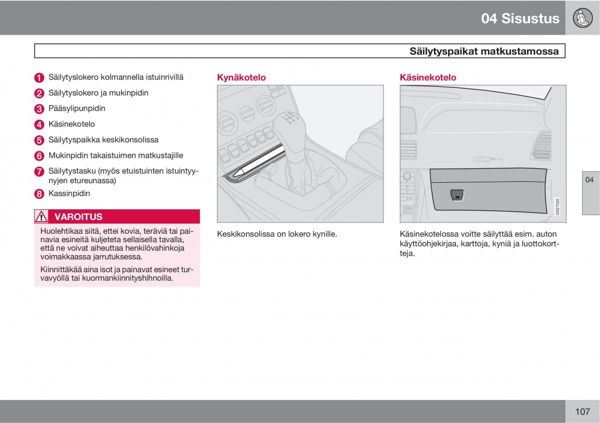 Volvo XC90 I 1 omistajan kasikirja / page 109