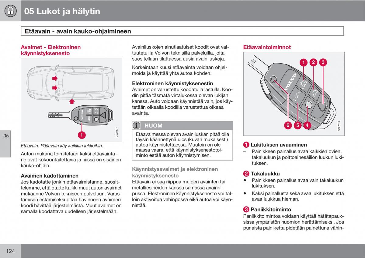 Volvo XC90 I 1 omistajan kasikirja / page 126