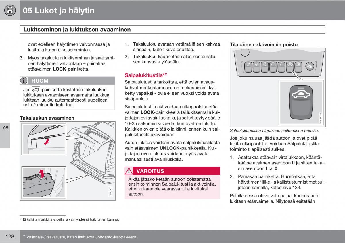 Volvo XC90 I 1 omistajan kasikirja / page 130