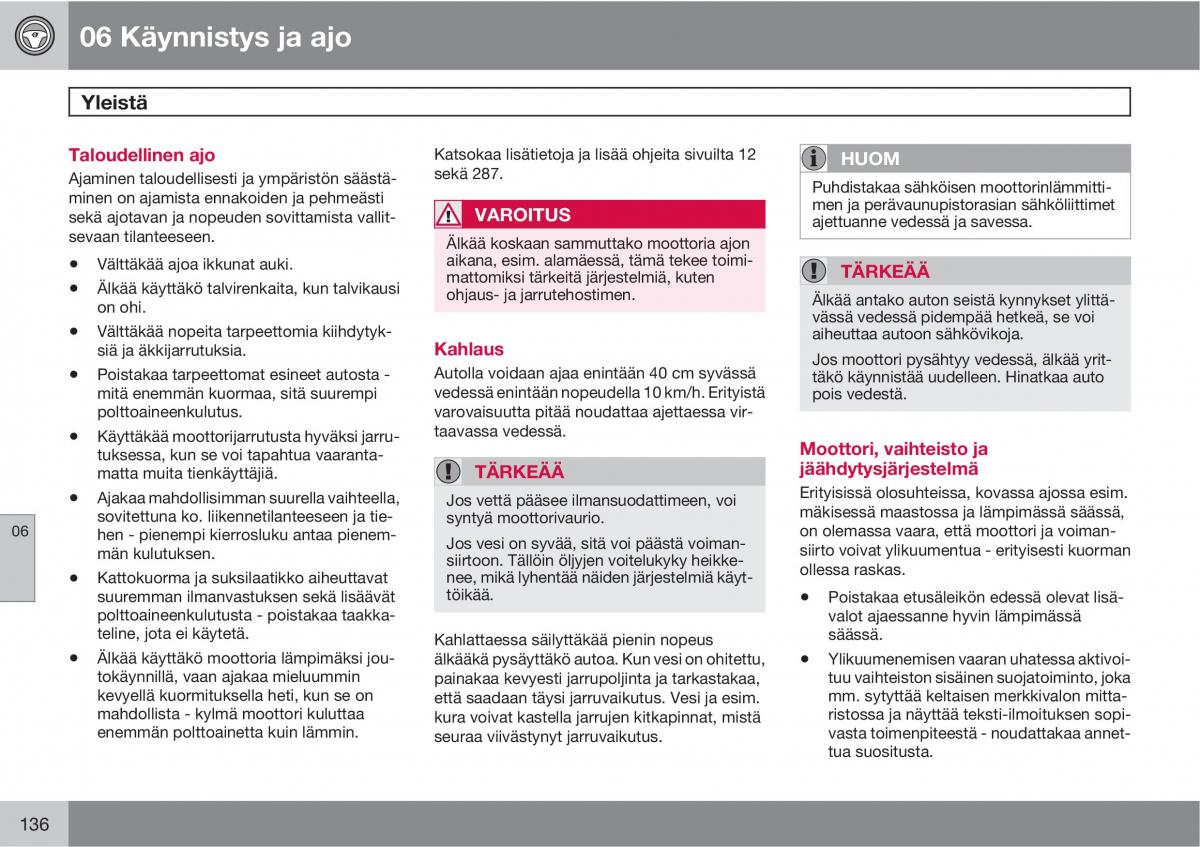 Volvo XC90 I 1 omistajan kasikirja / page 138