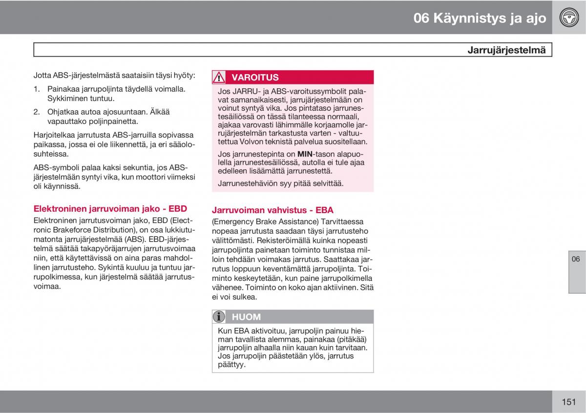 Volvo XC90 I 1 omistajan kasikirja / page 153