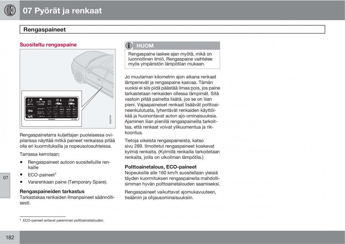 Volvo XC90 I 1 omistajan kasikirja / page 184