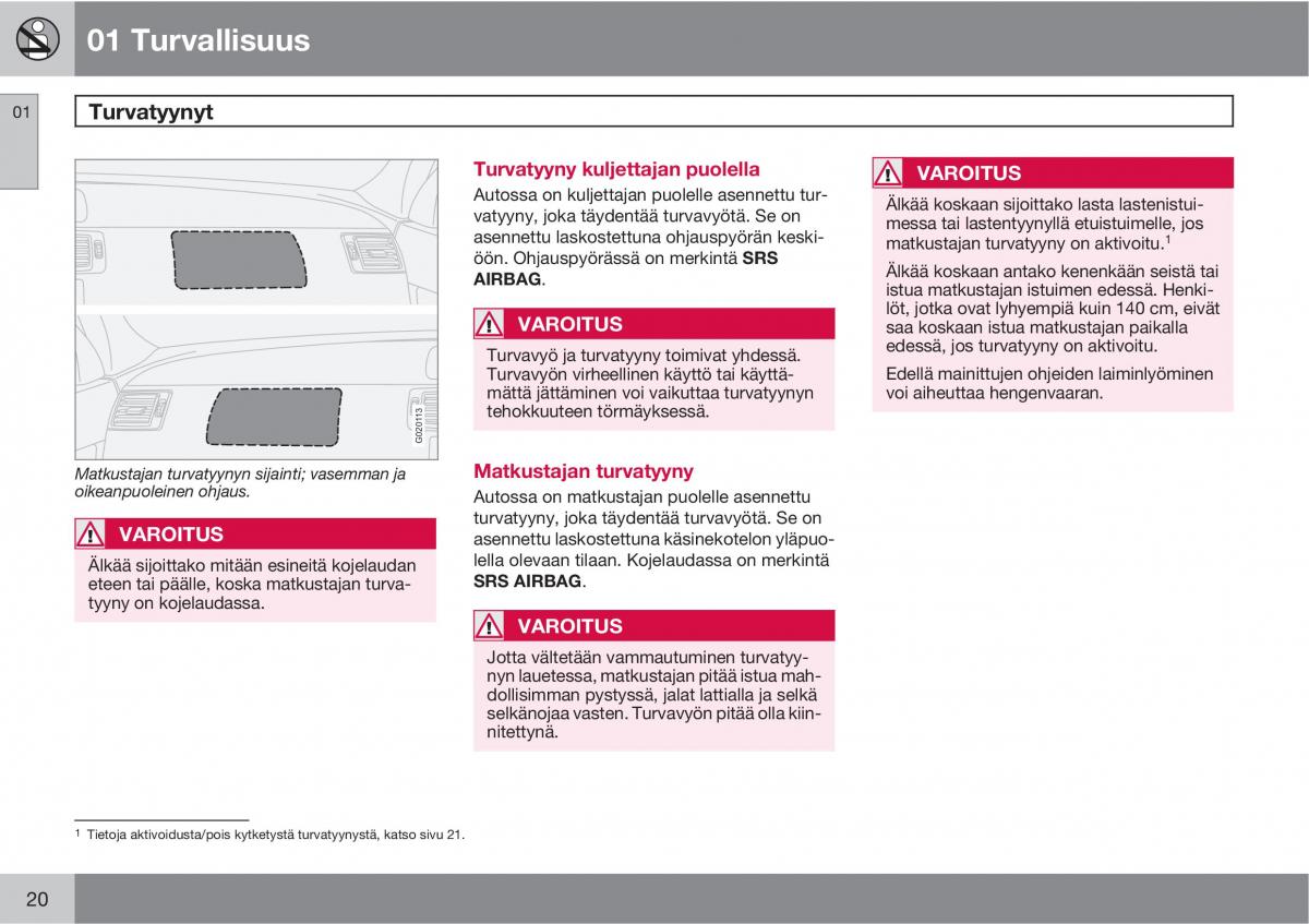 Volvo XC90 I 1 omistajan kasikirja / page 22