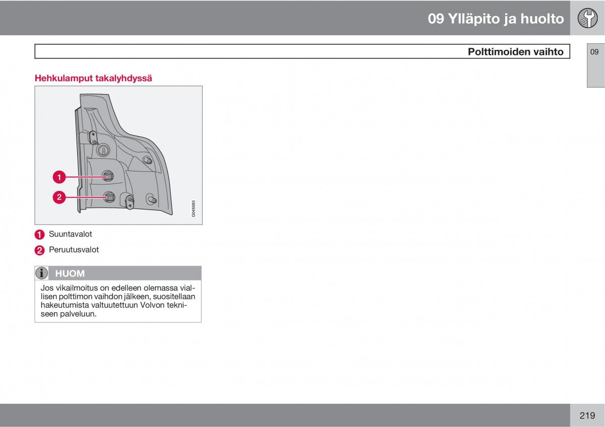 Volvo XC90 I 1 omistajan kasikirja / page 221