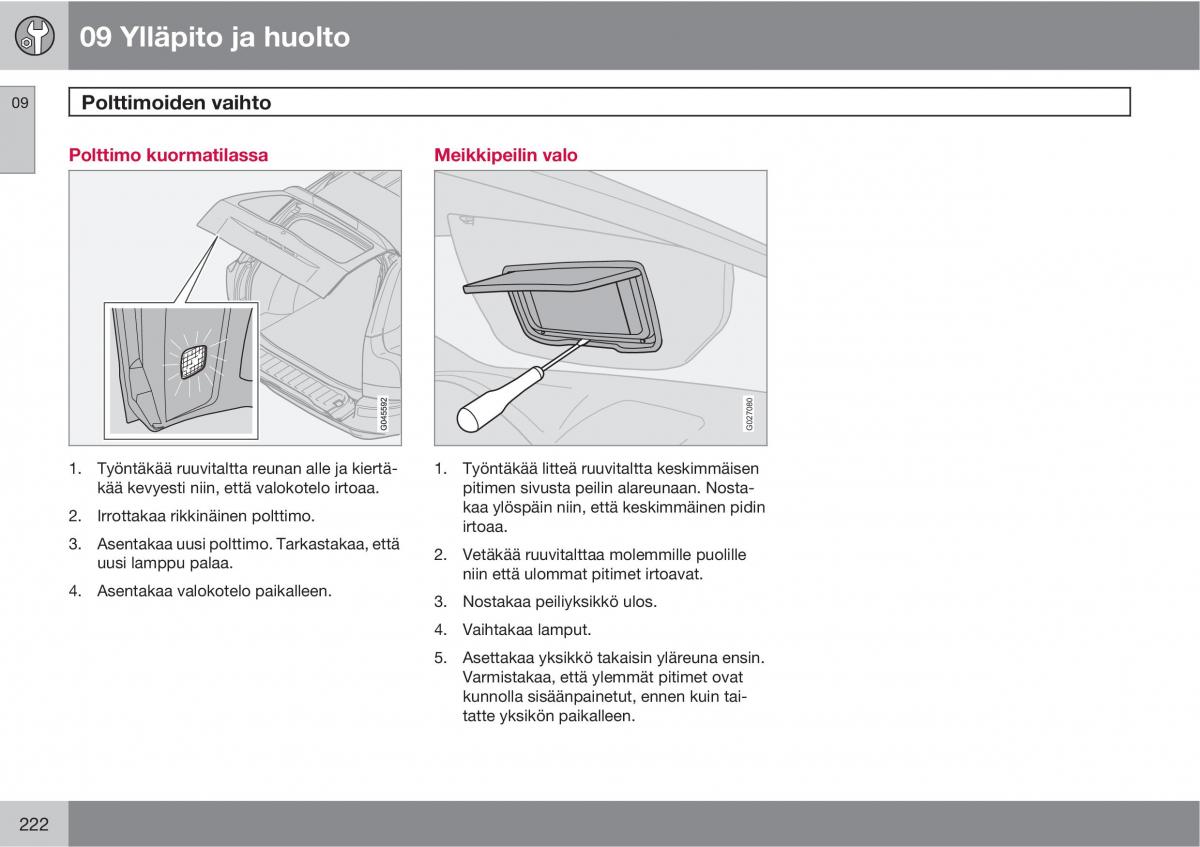 Volvo XC90 I 1 omistajan kasikirja / page 224