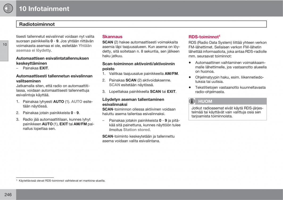 Volvo XC90 I 1 omistajan kasikirja / page 248