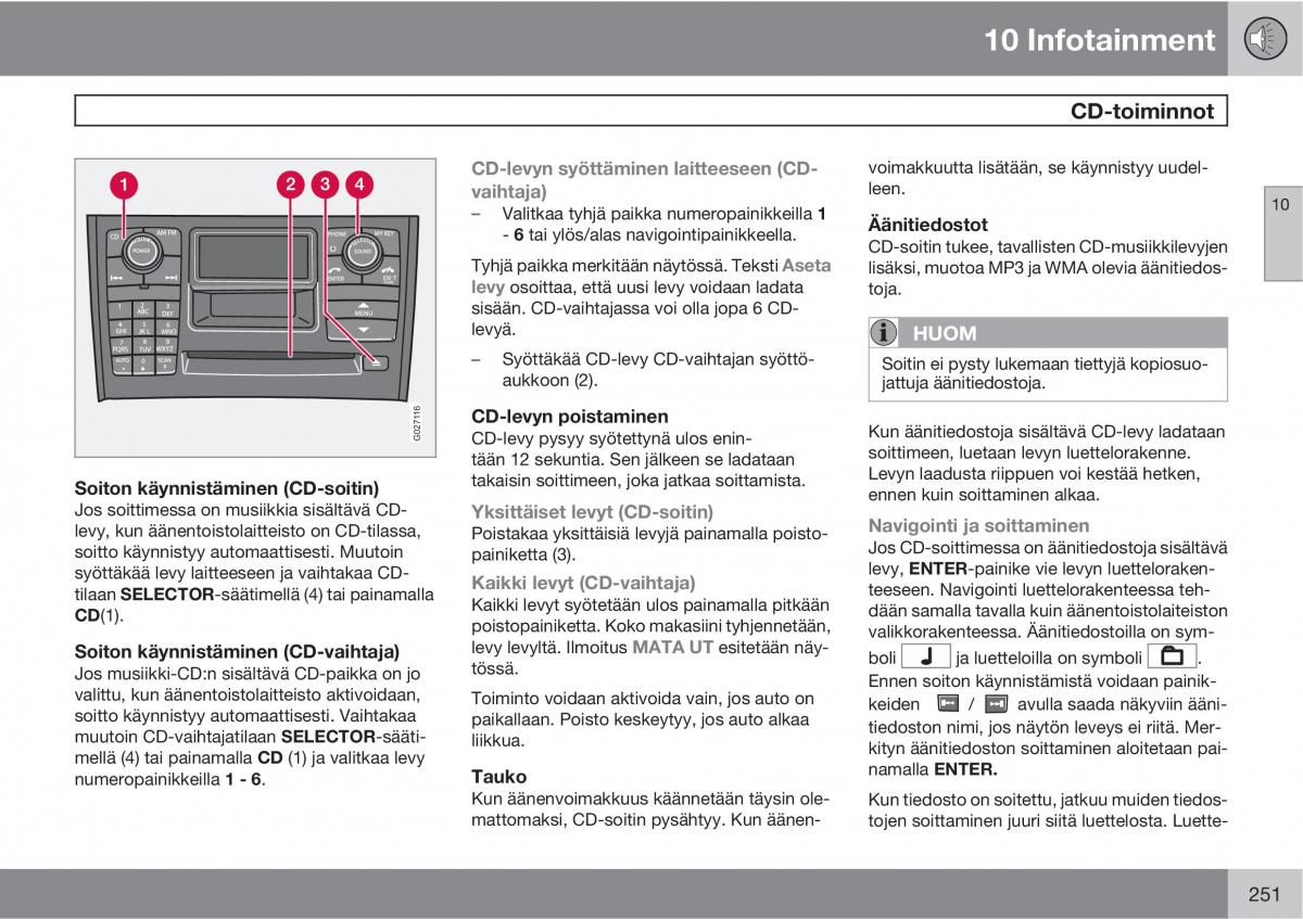 Volvo XC90 I 1 omistajan kasikirja / page 253