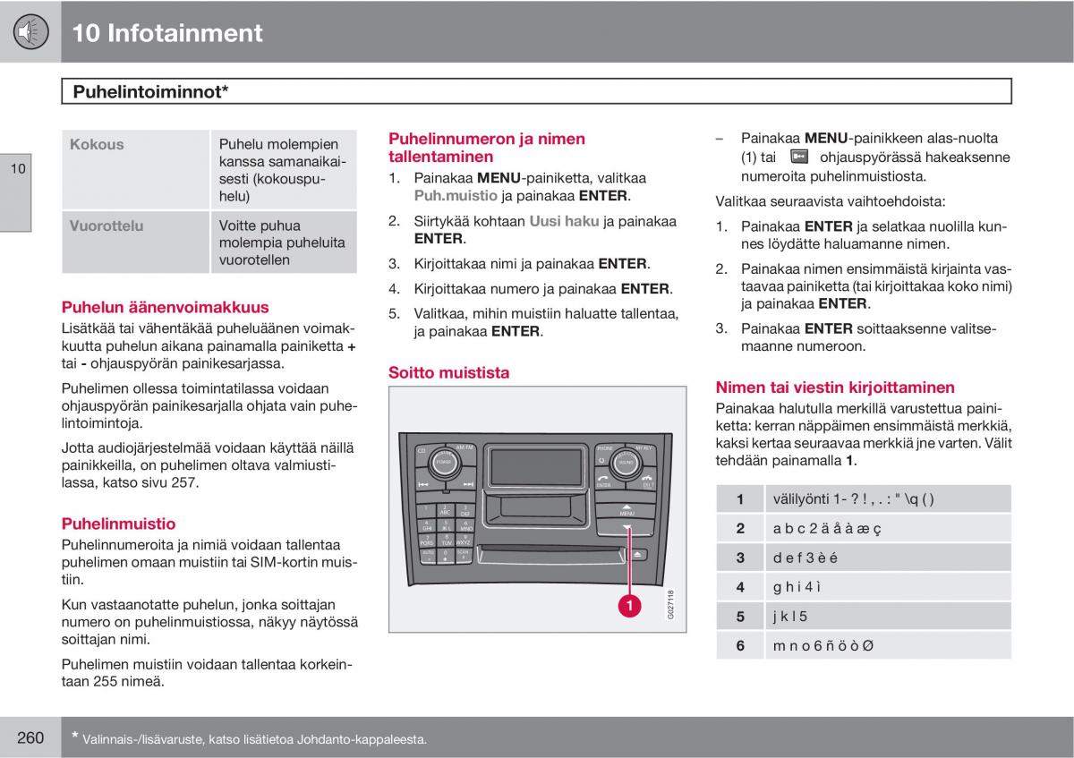 Volvo XC90 I 1 omistajan kasikirja / page 262