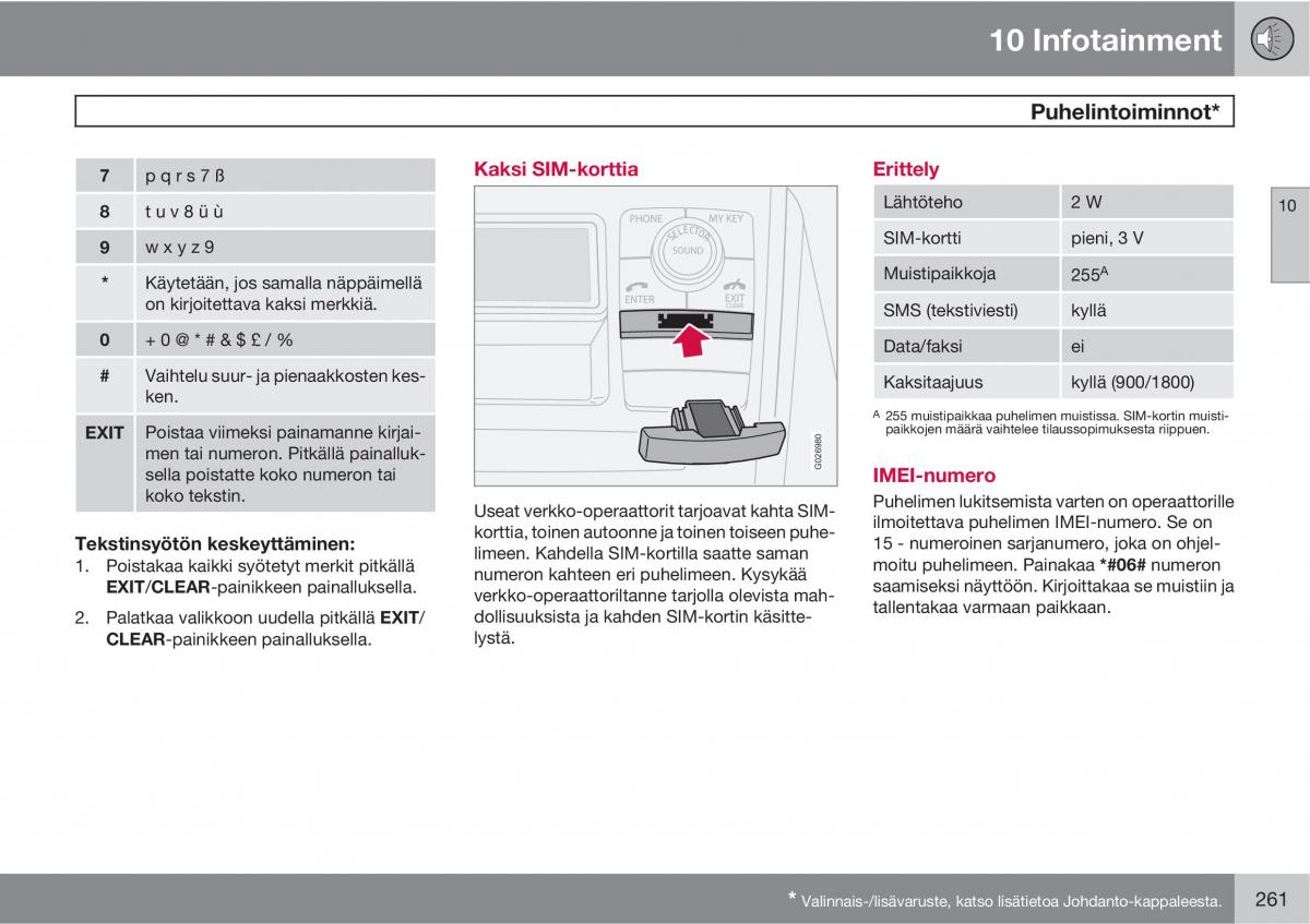 Volvo XC90 I 1 omistajan kasikirja / page 263