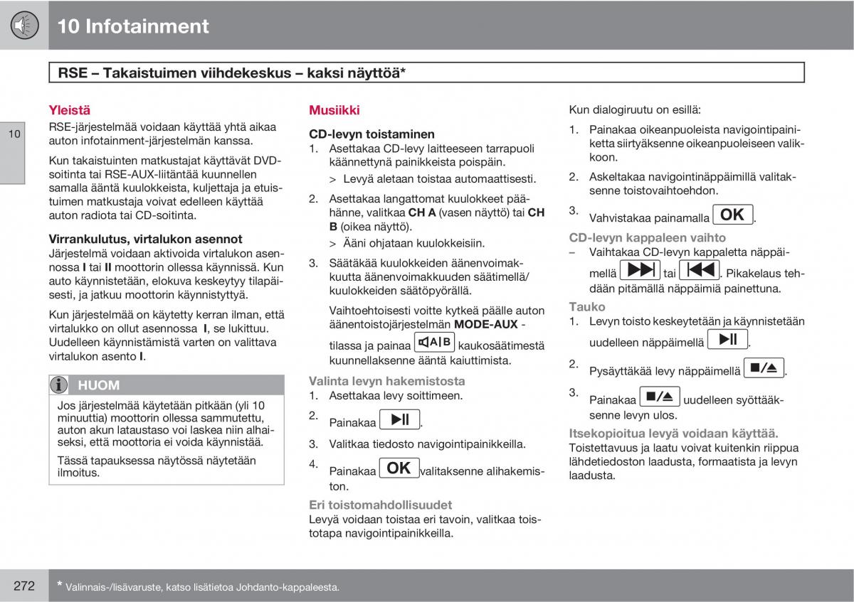 Volvo XC90 I 1 omistajan kasikirja / page 274