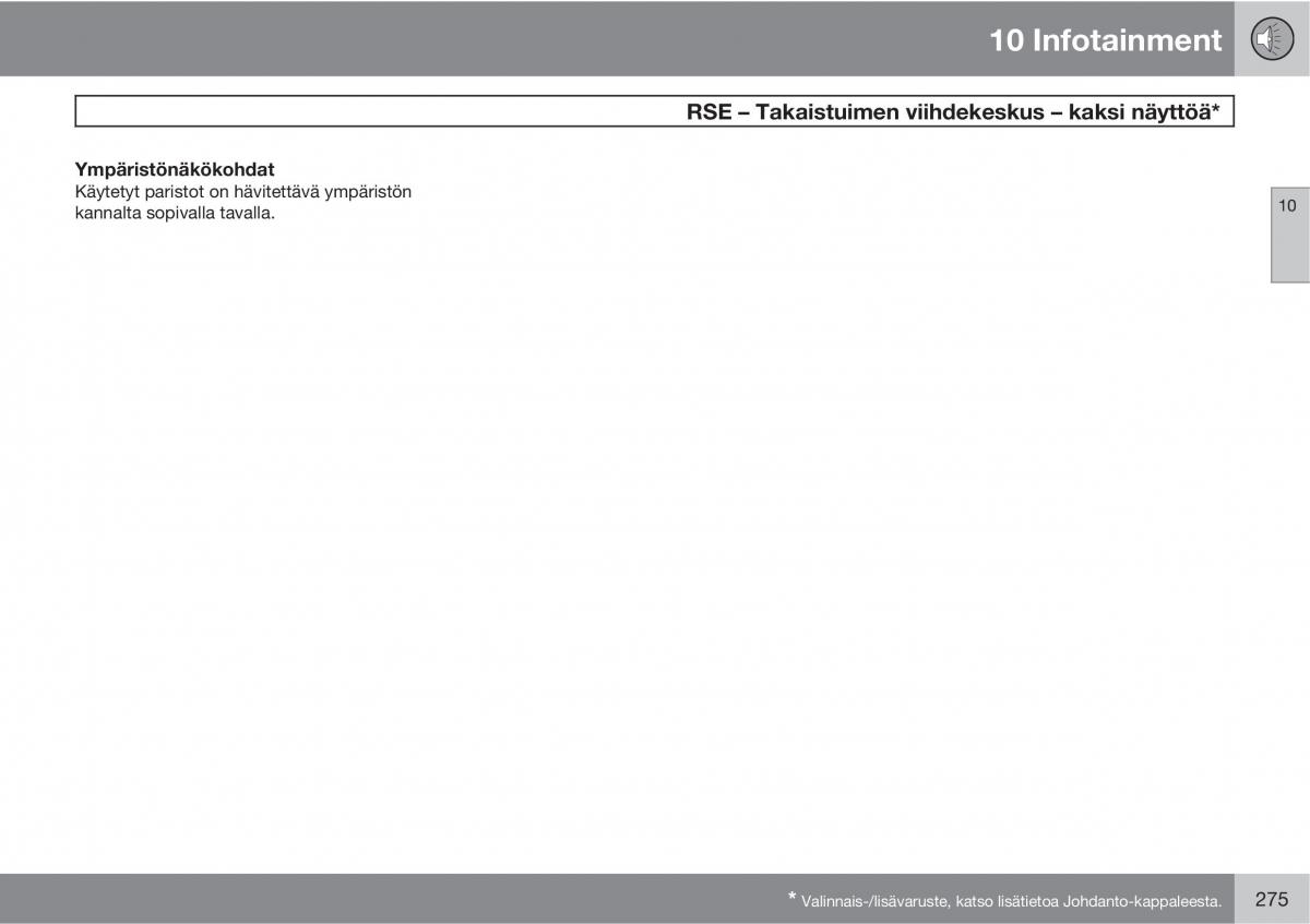 Volvo XC90 I 1 omistajan kasikirja / page 277