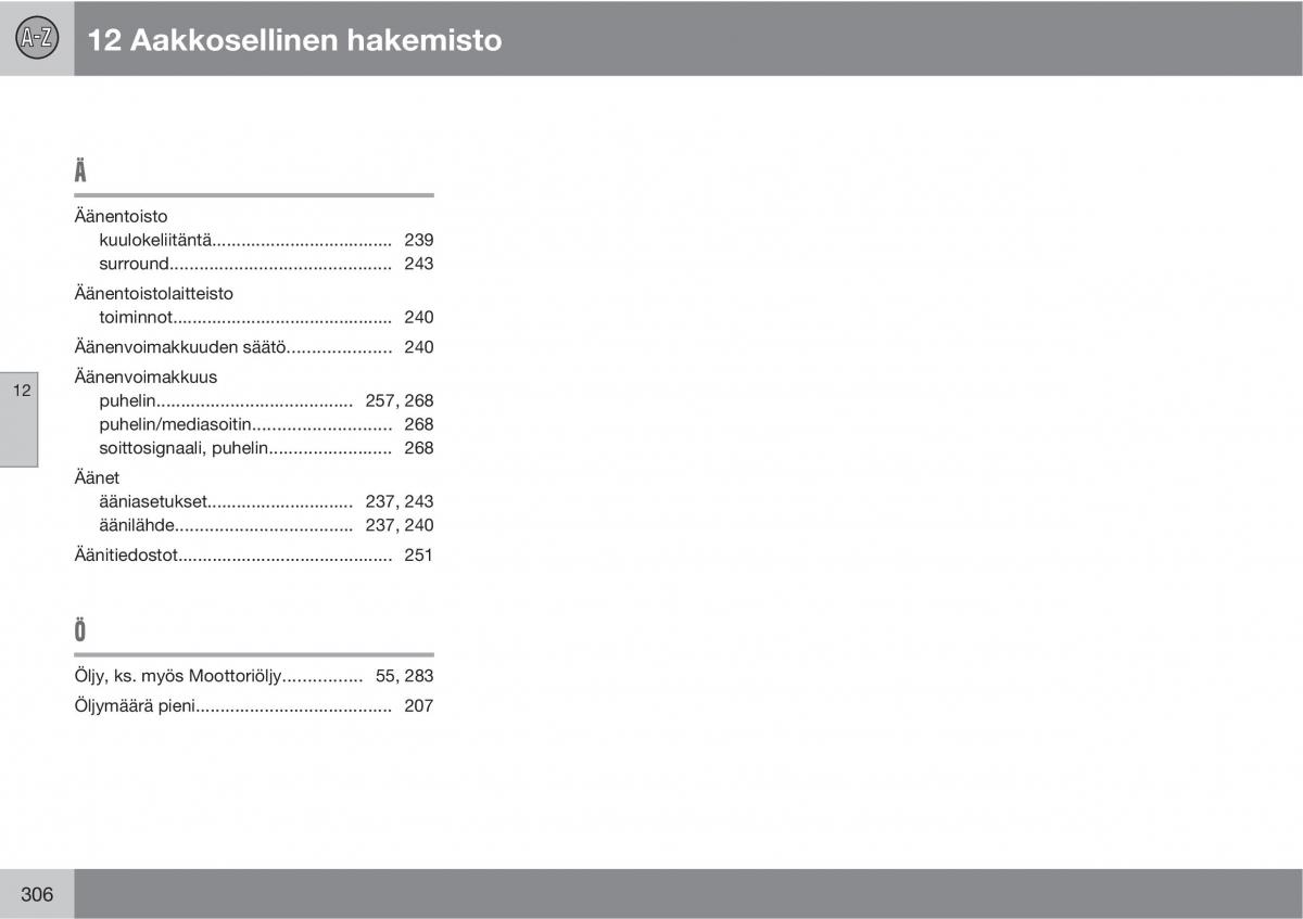 Volvo XC90 I 1 omistajan kasikirja / page 308