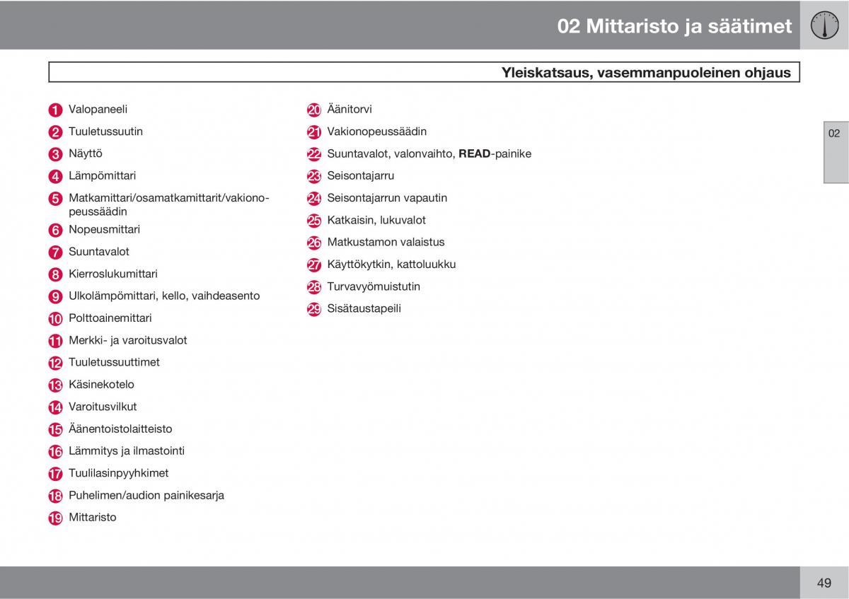 Volvo XC90 I 1 omistajan kasikirja / page 51