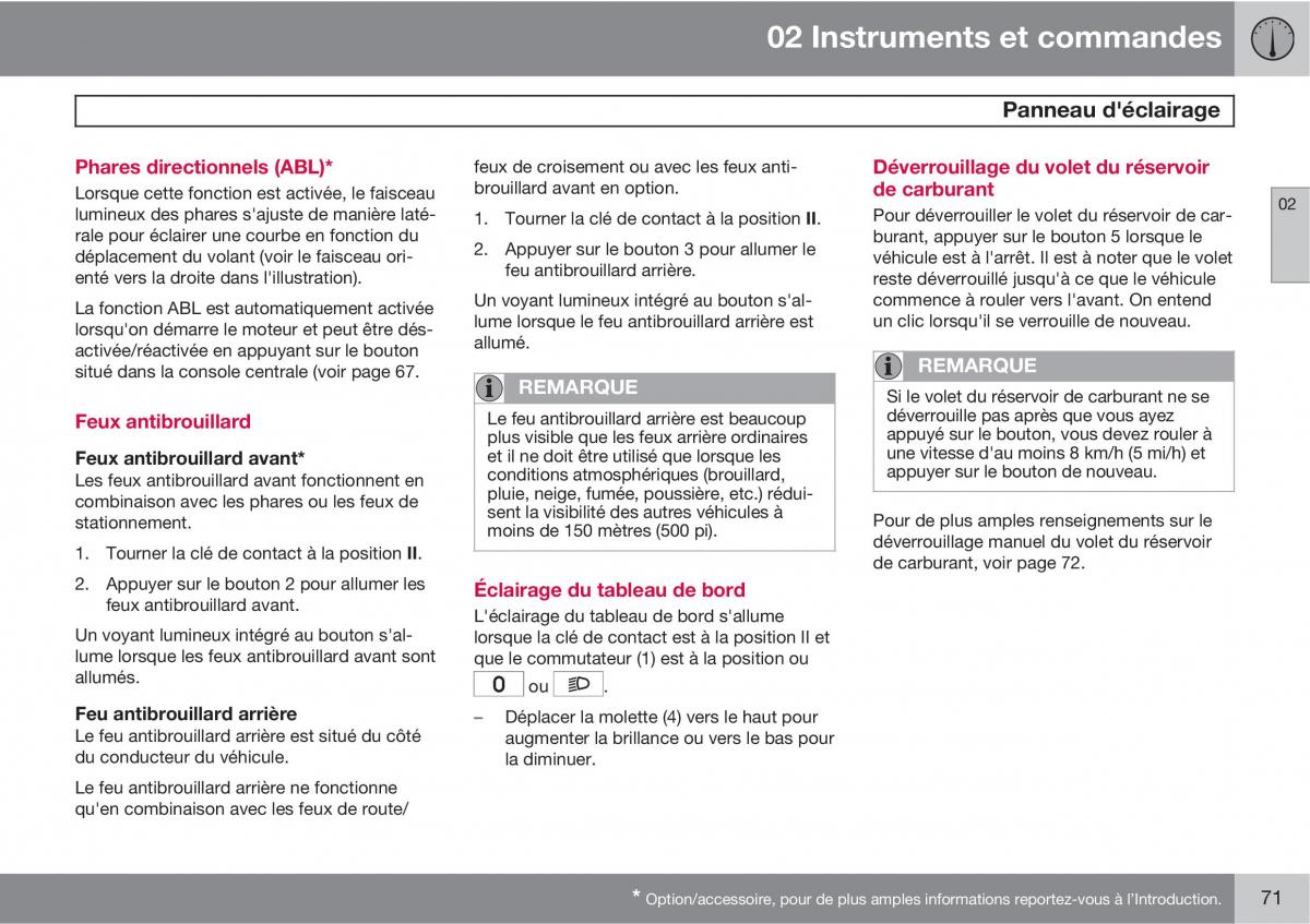 Volvo XC90 I 1 manuel du proprietaire / page 73