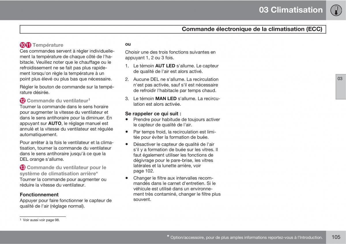 Volvo XC90 I 1 manuel du proprietaire / page 107