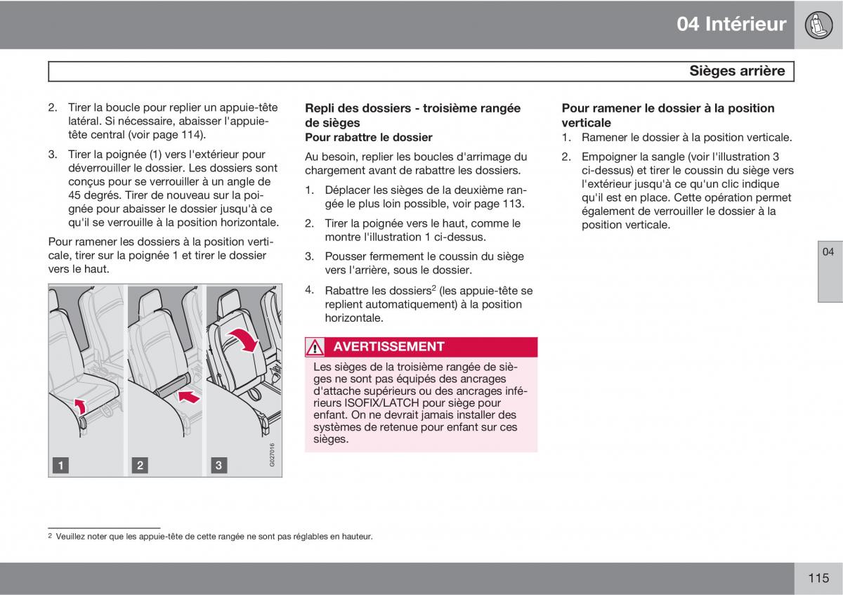 Volvo XC90 I 1 manuel du proprietaire / page 117