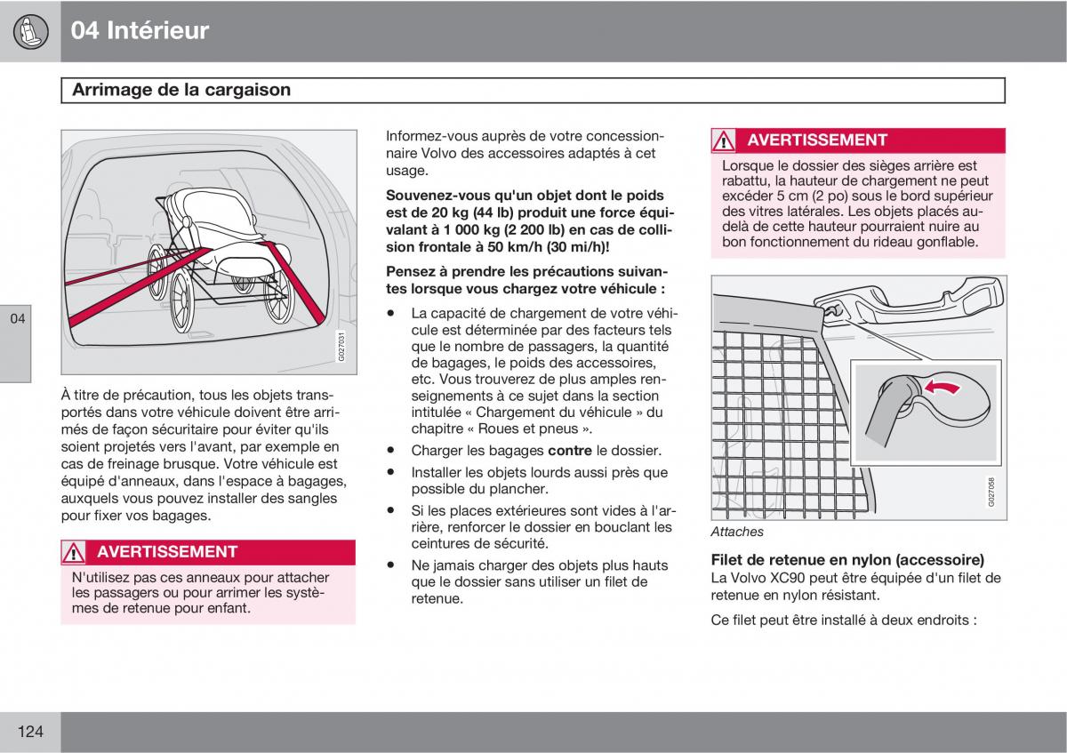 Volvo XC90 I 1 manuel du proprietaire / page 126