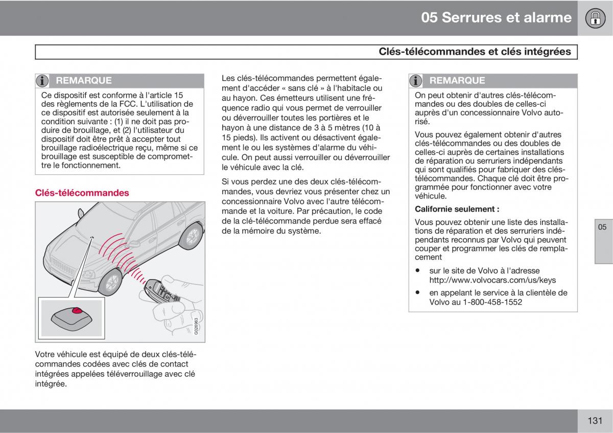 Volvo XC90 I 1 manuel du proprietaire / page 133