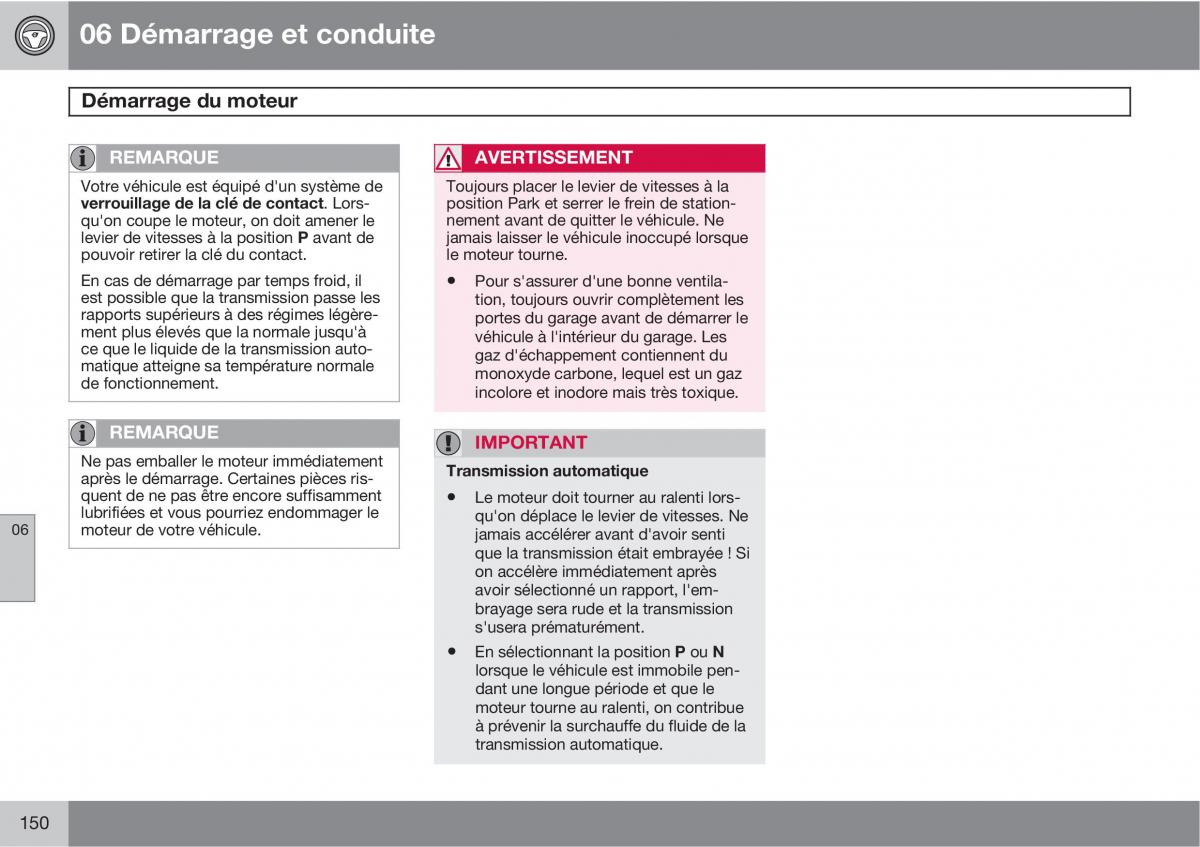 Volvo XC90 I 1 manuel du proprietaire / page 152