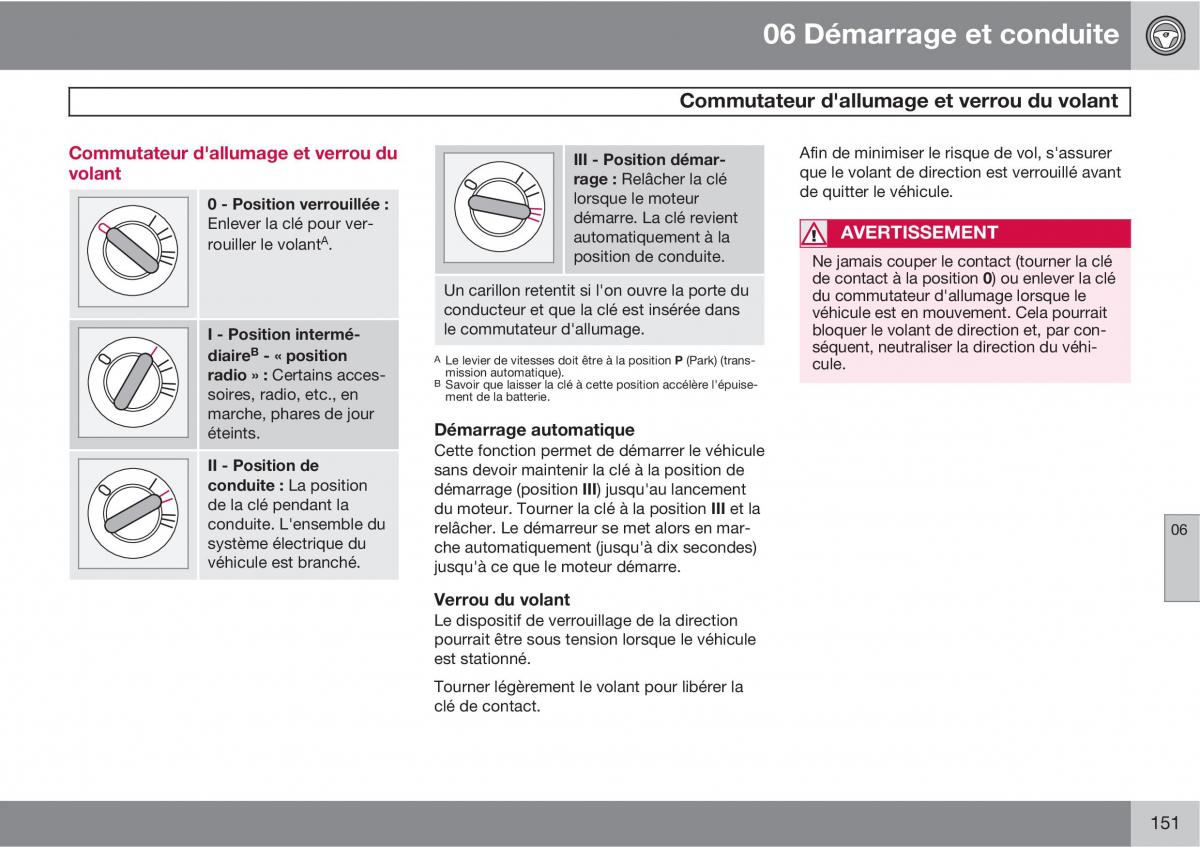 Volvo XC90 I 1 manuel du proprietaire / page 153