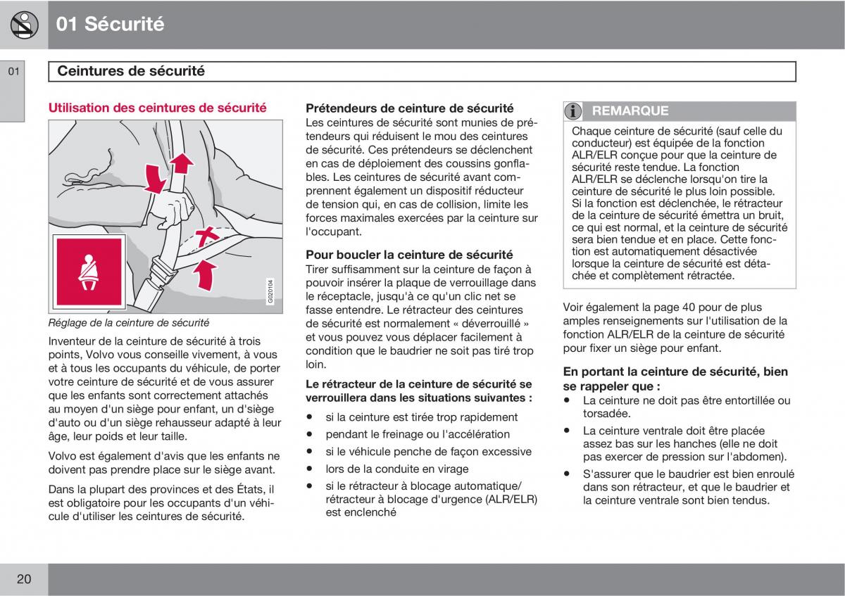 Volvo XC90 I 1 manuel du proprietaire / page 22