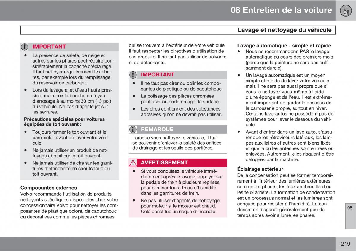 Volvo XC90 I 1 manuel du proprietaire / page 221