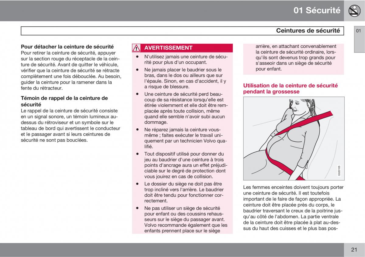 Volvo XC90 I 1 manuel du proprietaire / page 23