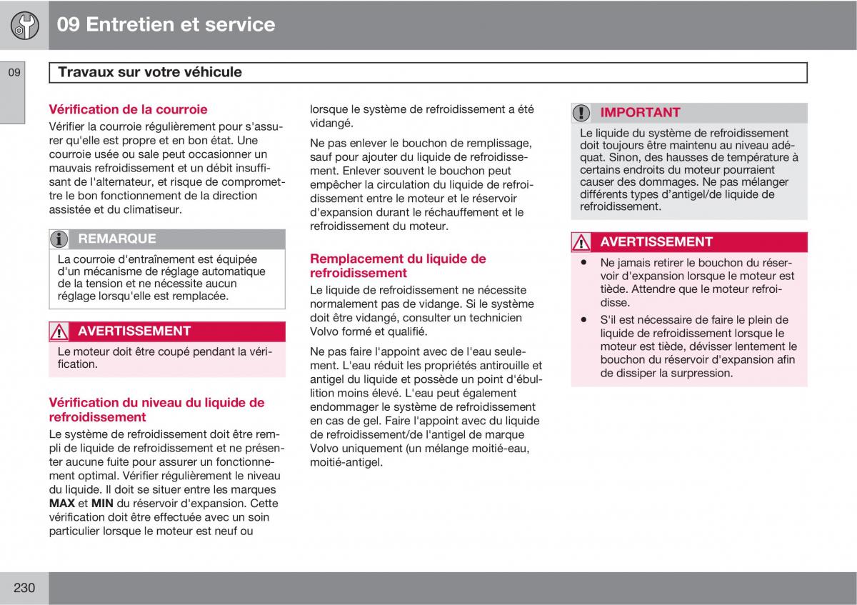 Volvo XC90 I 1 manuel du proprietaire / page 232