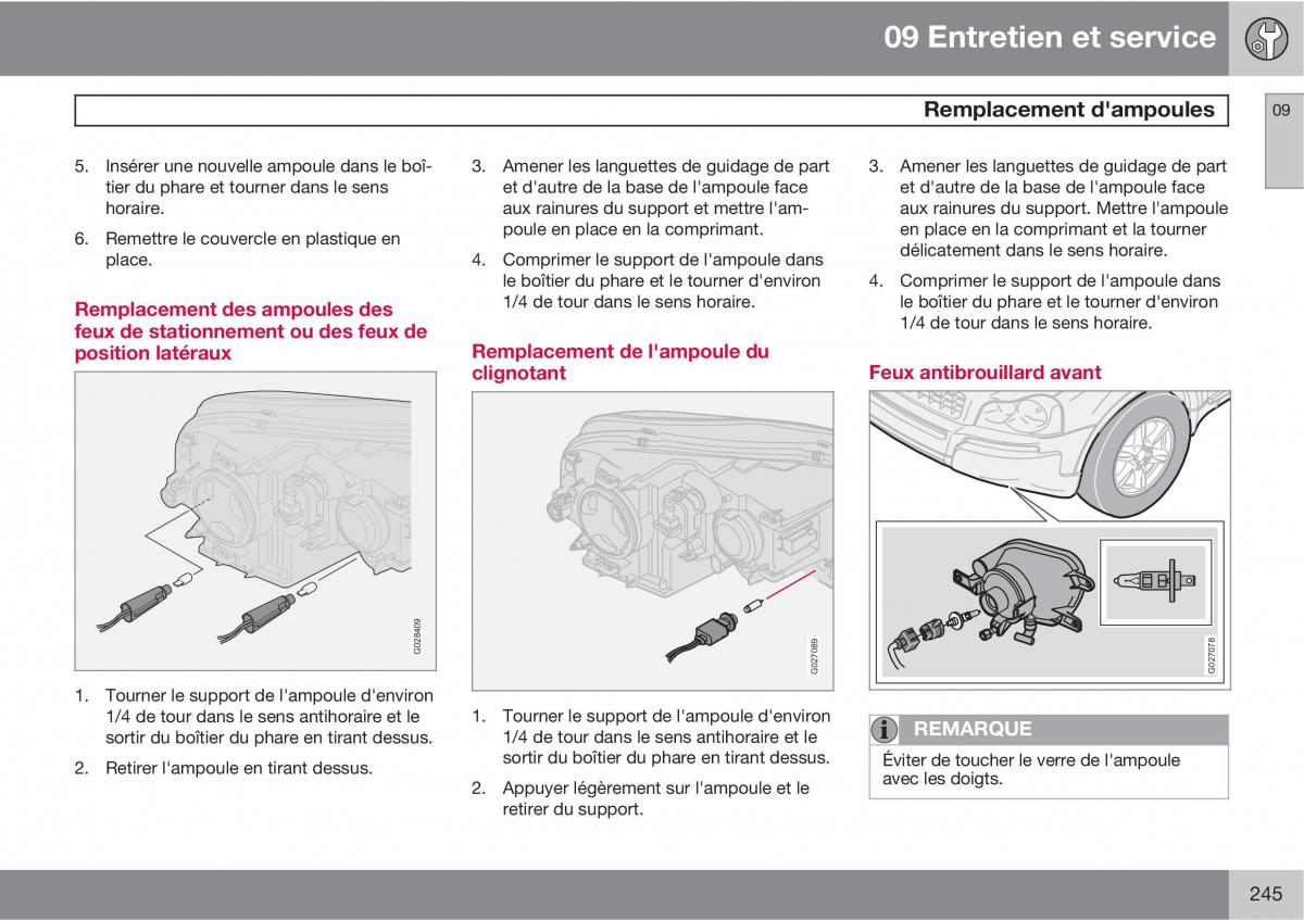 Volvo XC90 I 1 manuel du proprietaire / page 247