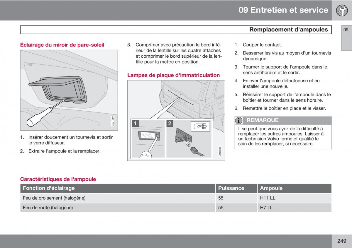 Volvo XC90 I 1 manuel du proprietaire / page 251