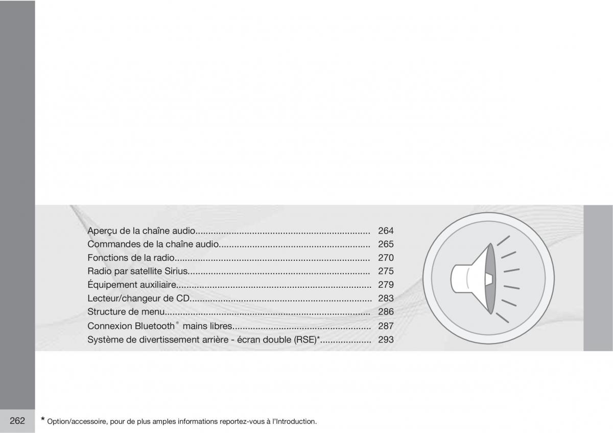 Volvo XC90 I 1 manuel du proprietaire / page 264