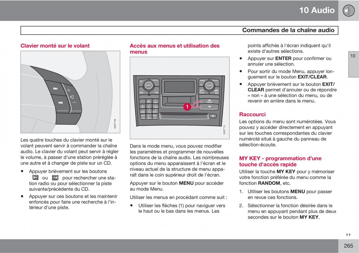 Volvo XC90 I 1 manuel du proprietaire / page 267