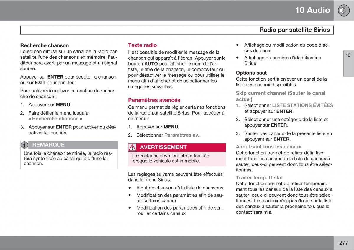 Volvo XC90 I 1 manuel du proprietaire / page 279