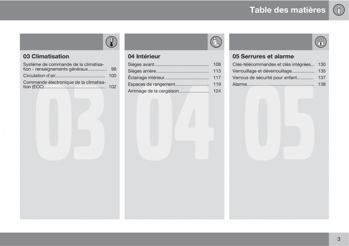 Volvo XC90 I 1 manuel du proprietaire / page 5