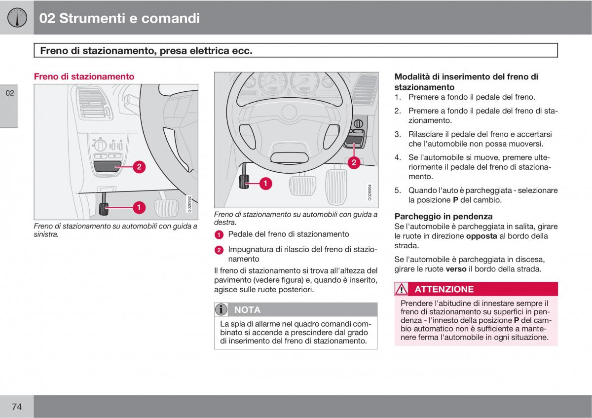 Volvo XC90 I 1 manuale del proprietario / page 76