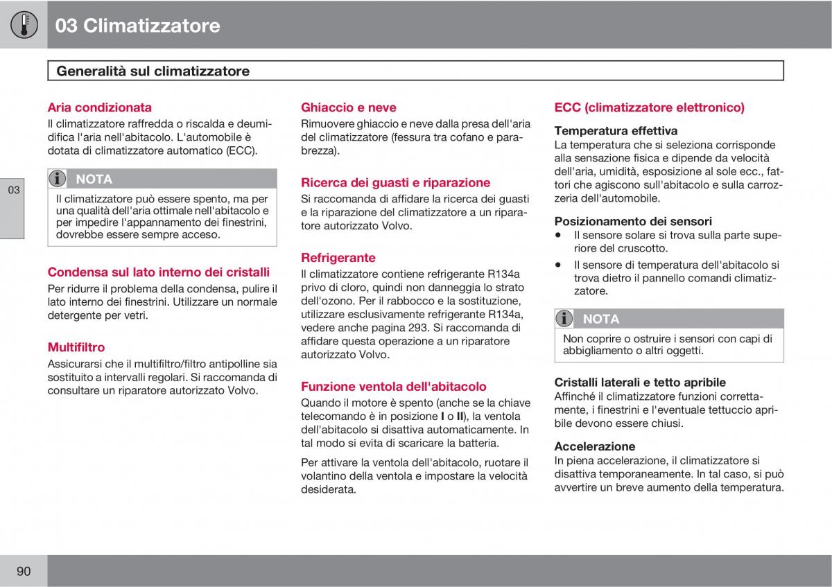 Volvo XC90 I 1 manuale del proprietario / page 92