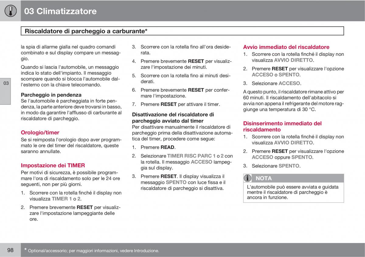 Volvo XC90 I 1 manuale del proprietario / page 100