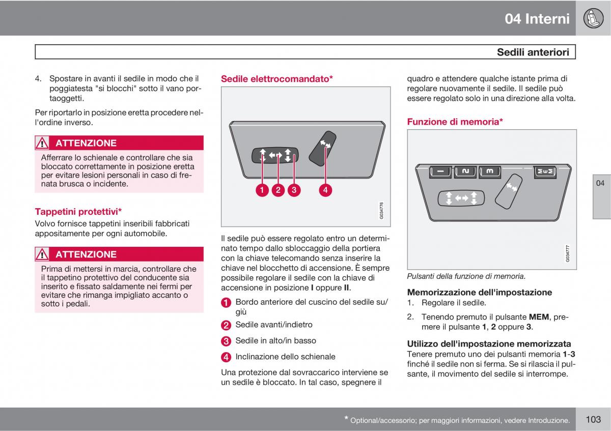 Volvo XC90 I 1 manuale del proprietario / page 105