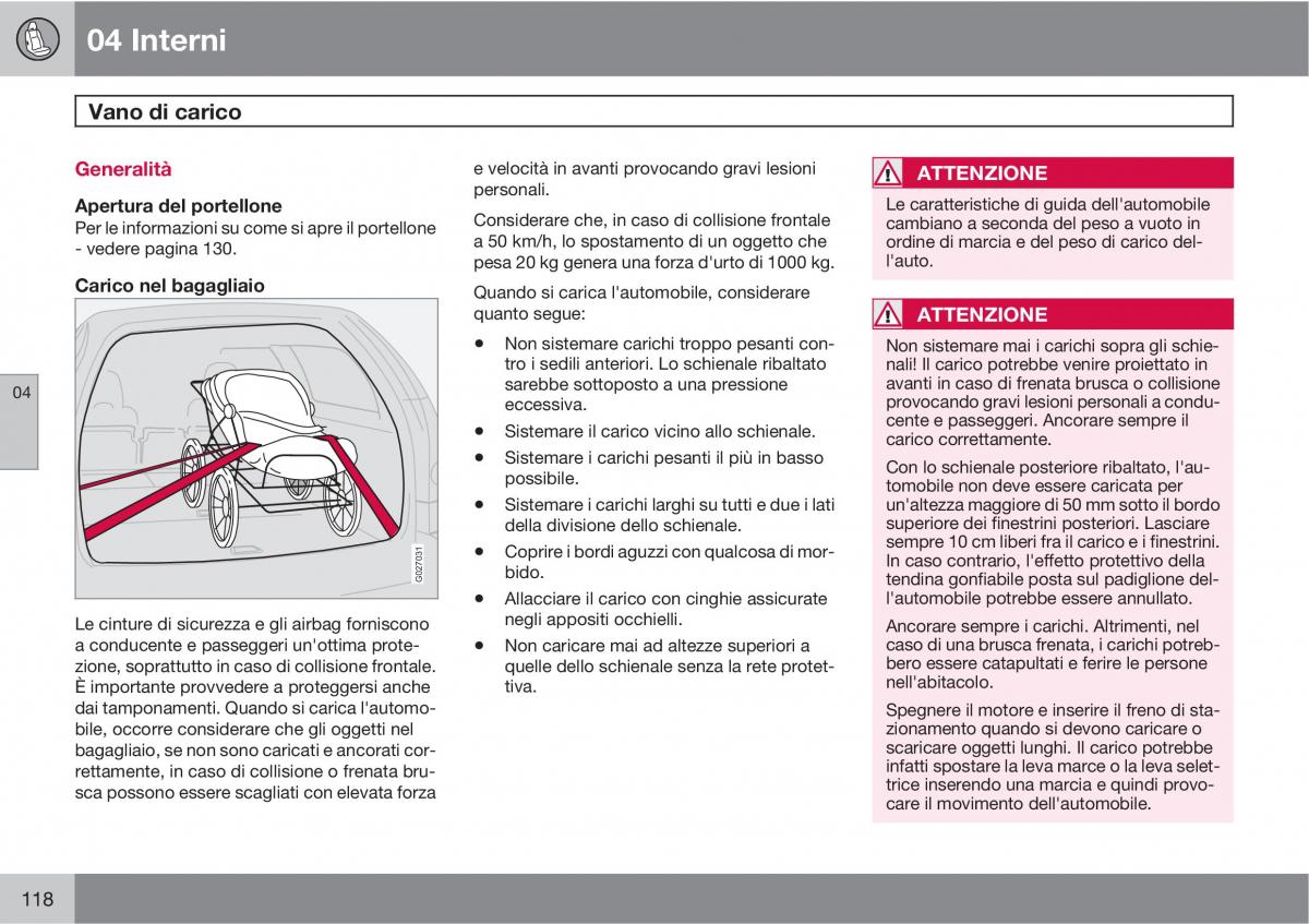 Volvo XC90 I 1 manuale del proprietario / page 120