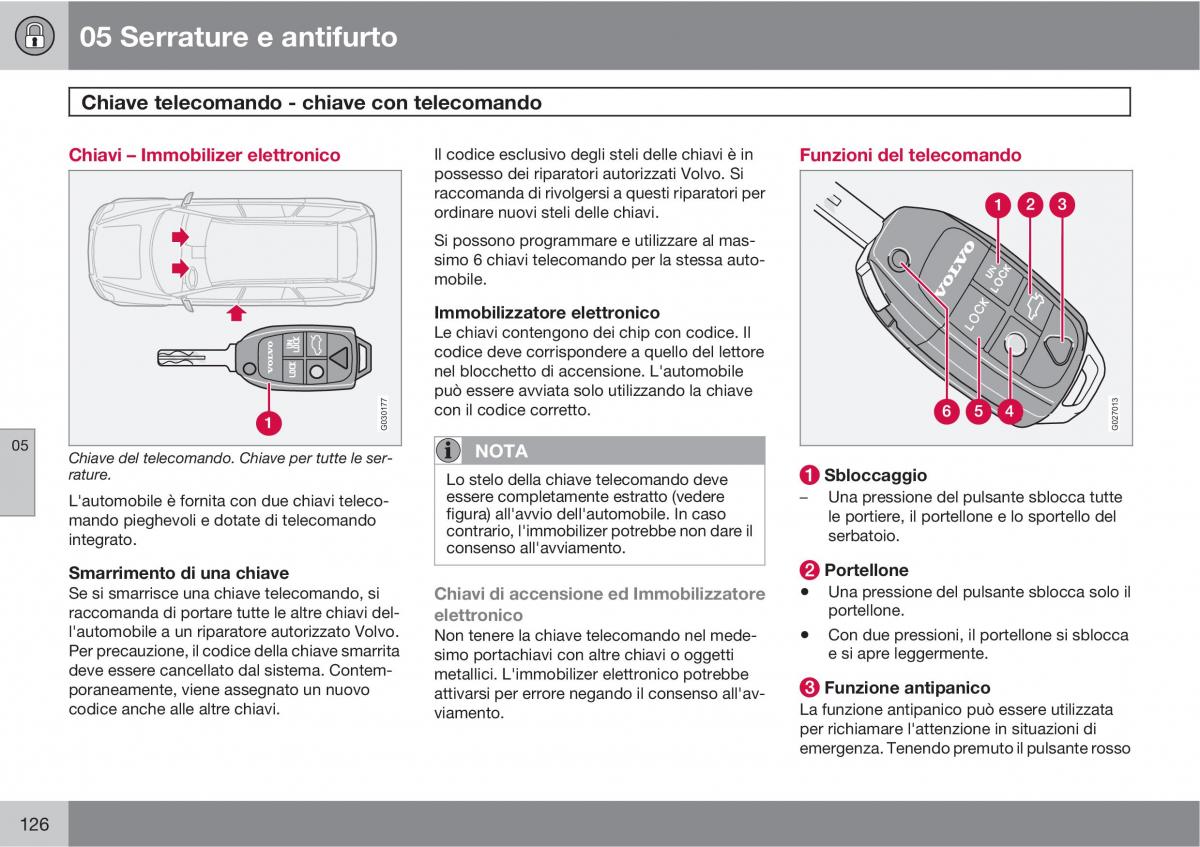 Volvo XC90 I 1 manuale del proprietario / page 128