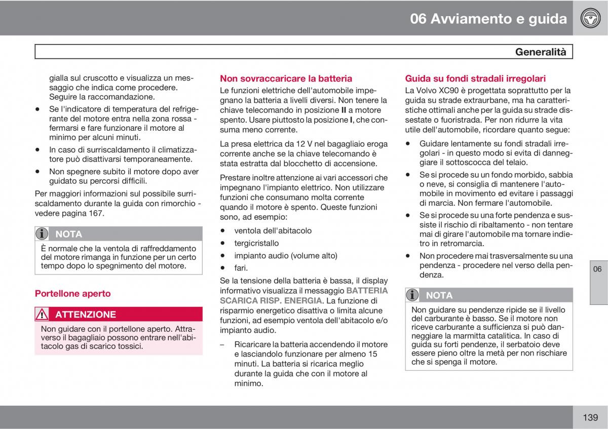 Volvo XC90 I 1 manuale del proprietario / page 141