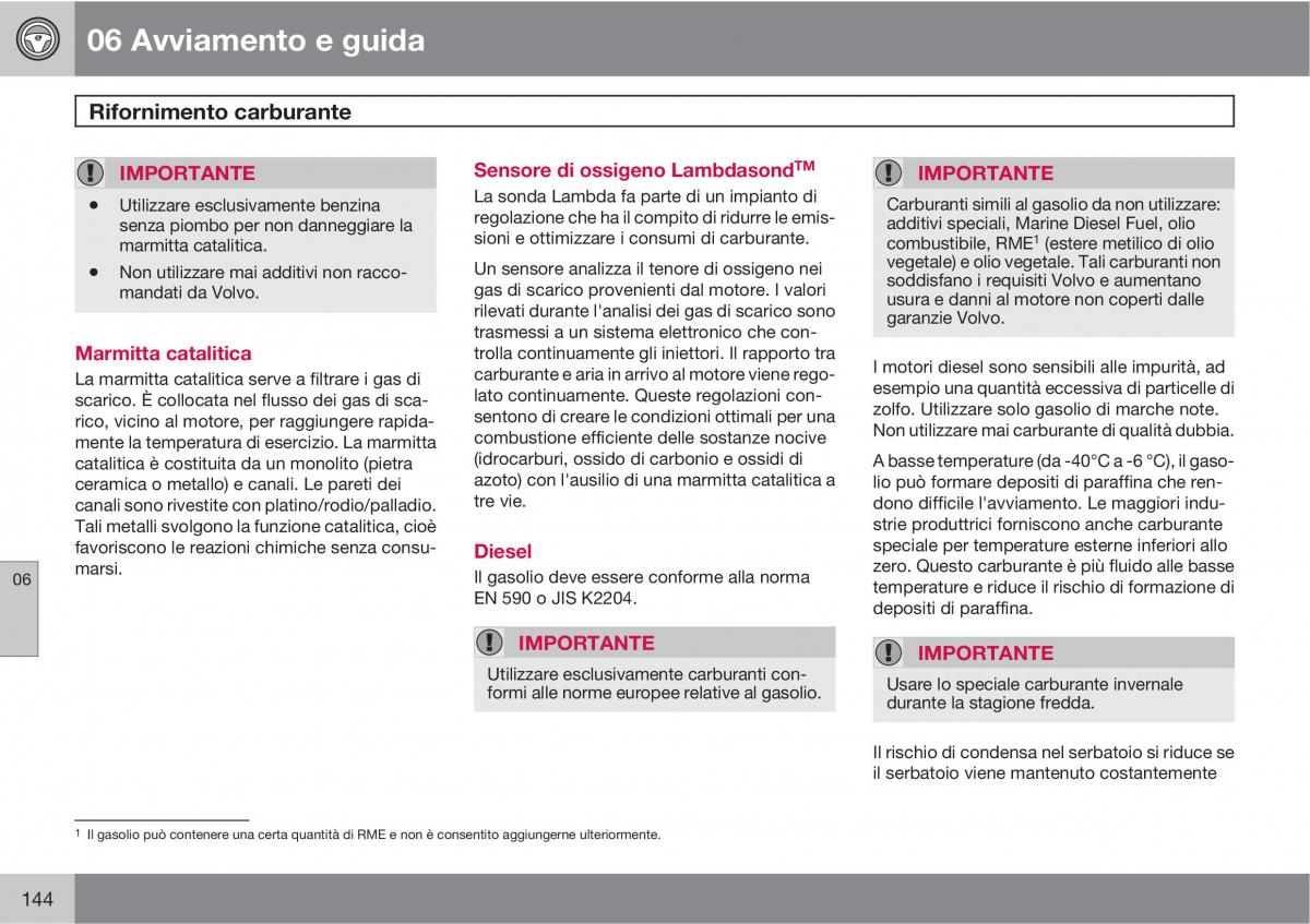 Volvo XC90 I 1 manuale del proprietario / page 146