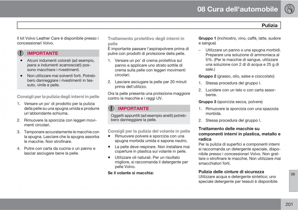 Volvo XC90 I 1 manuale del proprietario / page 203