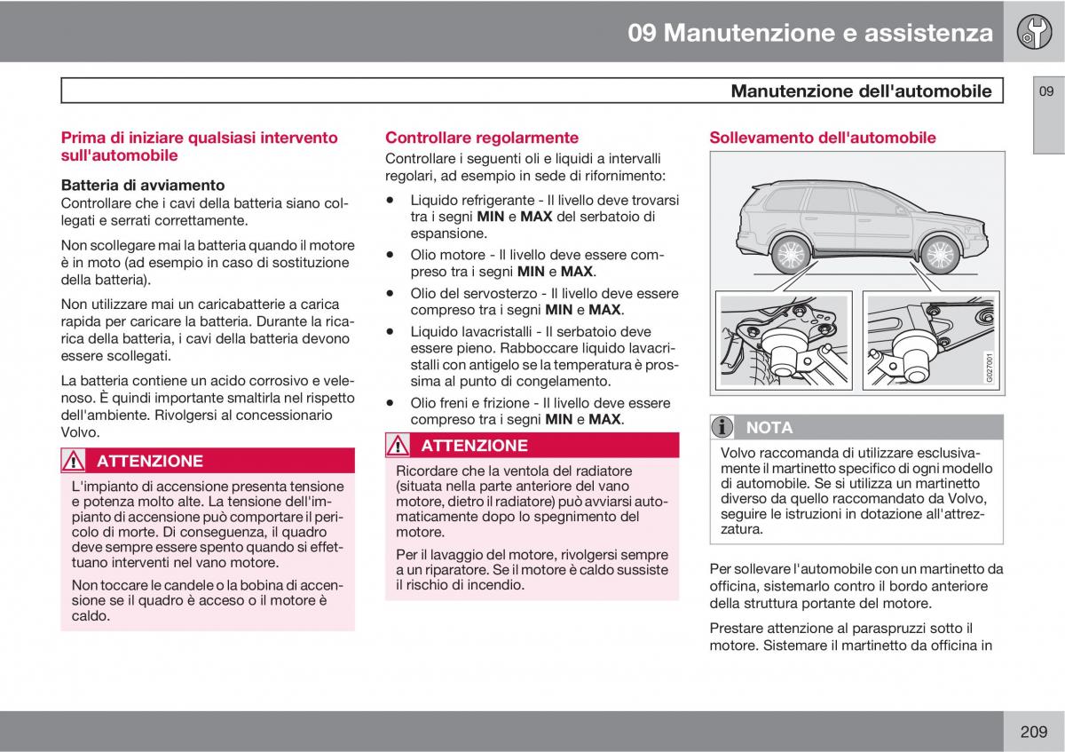 Volvo XC90 I 1 manuale del proprietario / page 211