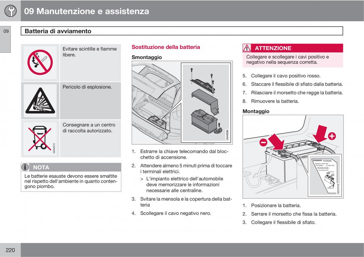 Volvo XC90 I 1 manuale del proprietario / page 222