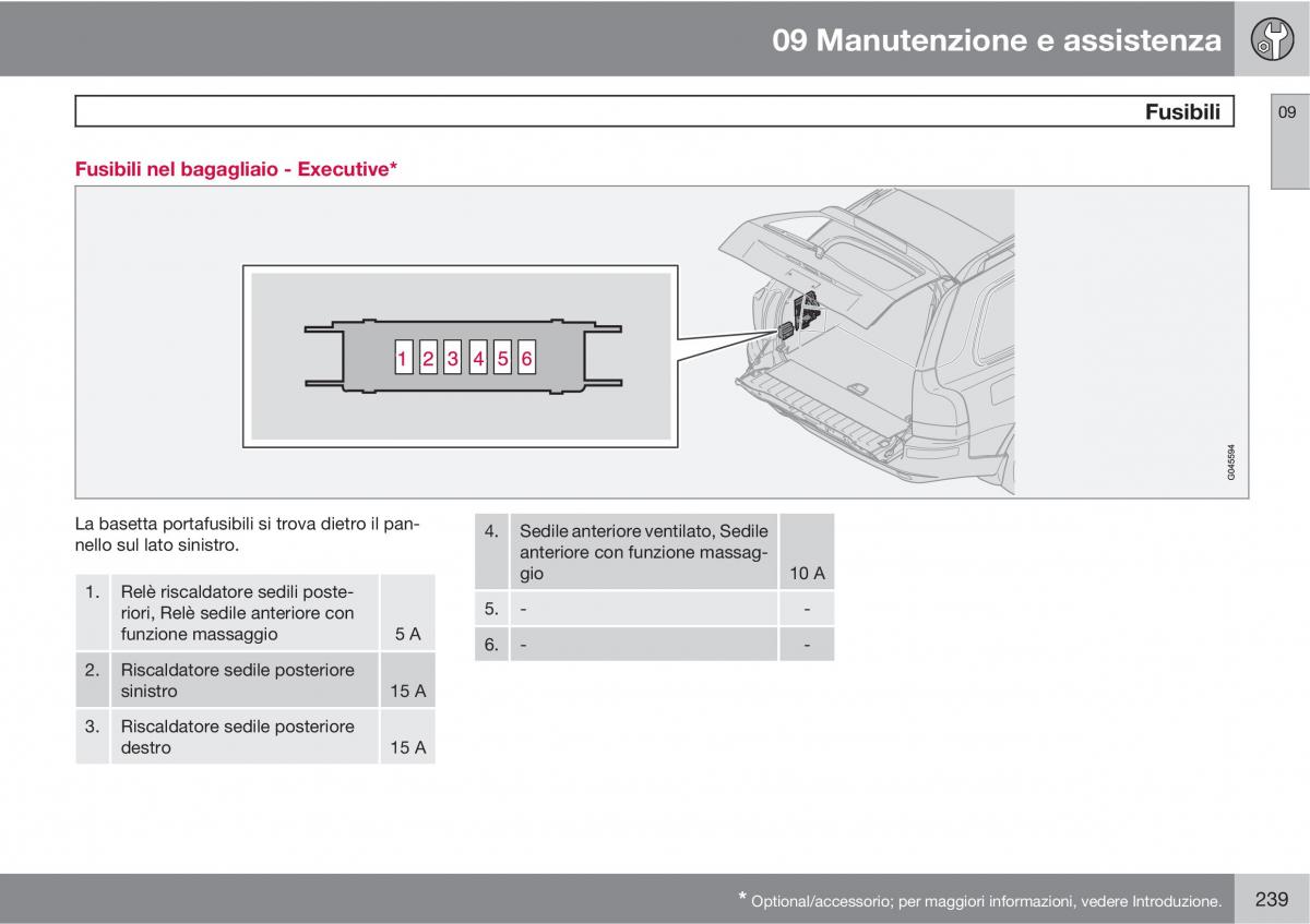 Volvo XC90 I 1 manuale del proprietario / page 241