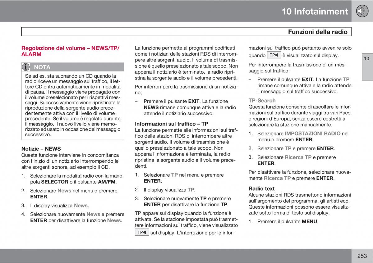 Volvo XC90 I 1 manuale del proprietario / page 255