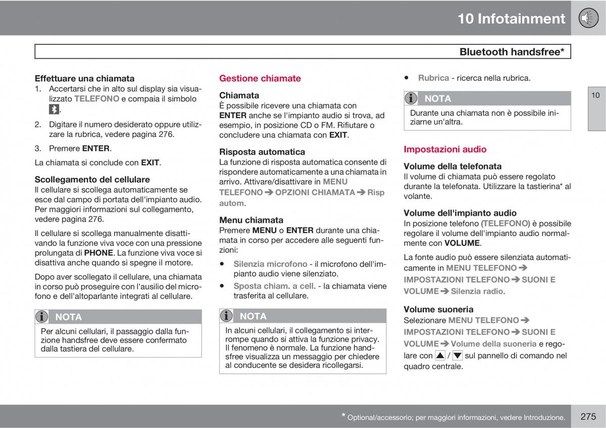 Volvo XC90 I 1 manuale del proprietario / page 277