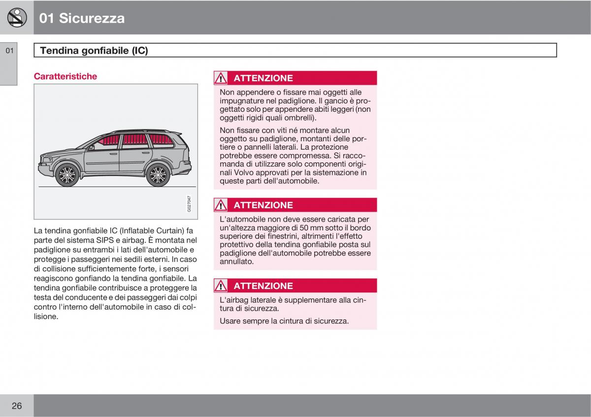 Volvo XC90 I 1 manuale del proprietario / page 28