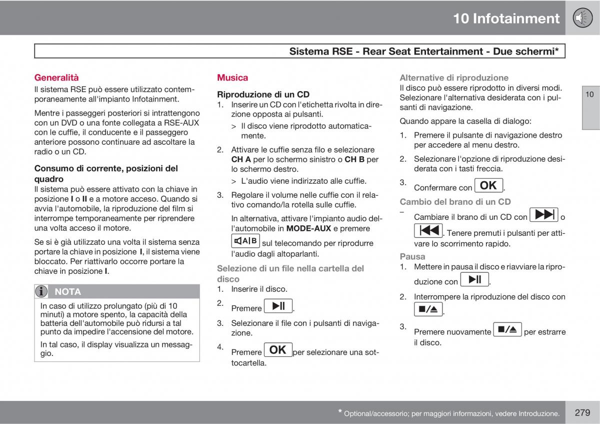 Volvo XC90 I 1 manuale del proprietario / page 281